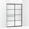 Kohler Sliding shower door, 75-1/2" H x 50-1/4 - 53-5/8" W, with heavy 5/16" thick Crystal Clear glass with rectangular grille pattern