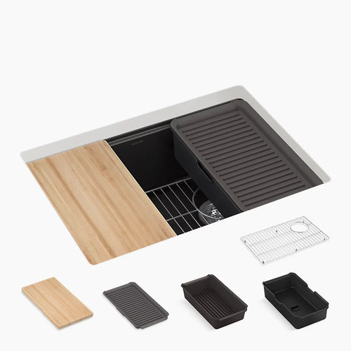 Kohler 27" undermount single-bowl workstation kitchen sink