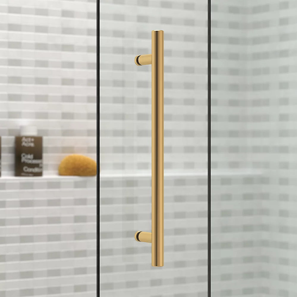 Kohler Frameless sliding bath door, 61-9/16" H x 56-5/8 - 59-5/8" W, with 5/16"-thick Crystal Clear glass