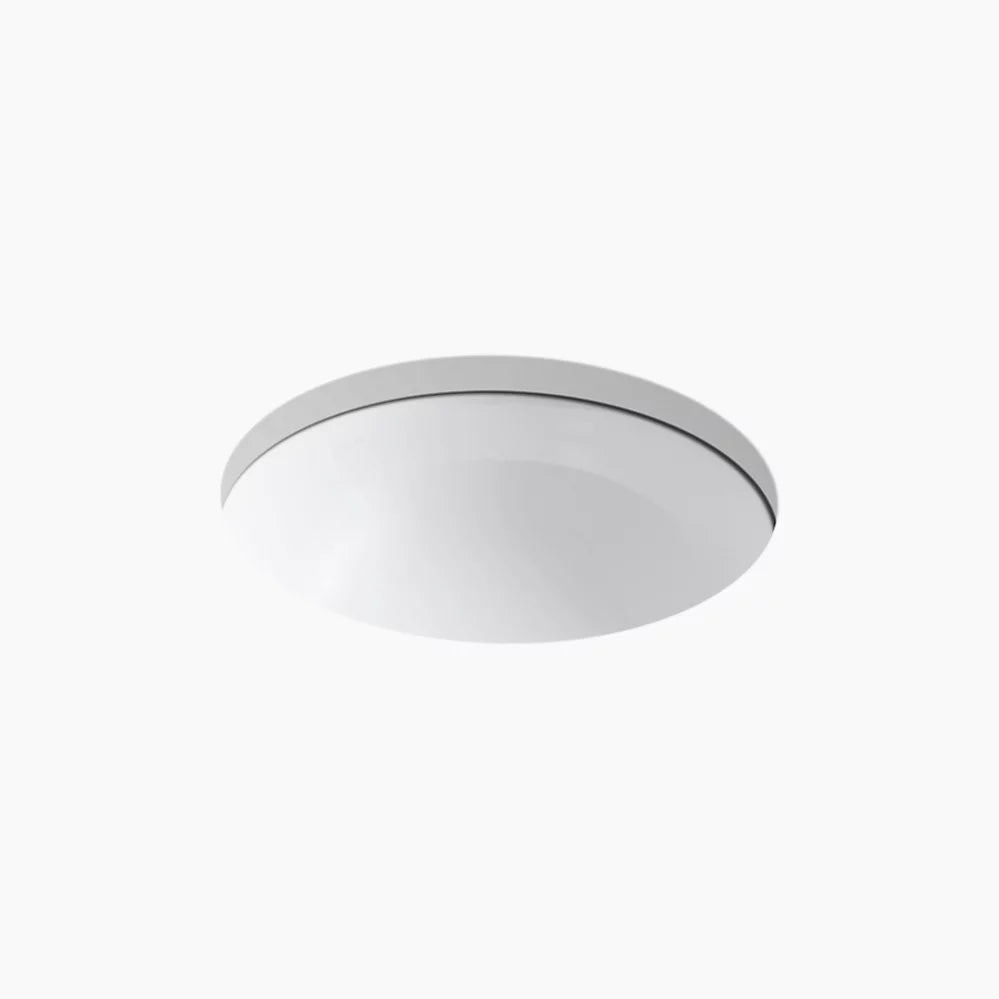 Kohler 16-1/8" round undermount bathroom sink, no overflow