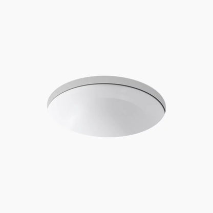 Kohler 16-1/8" round undermount bathroom sink, no overflow