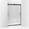 Kohler Levity Sliding shower door, 74" H x 43-5/8 - 47-5/8" W, with 1/4" thick Crystal Clear glass