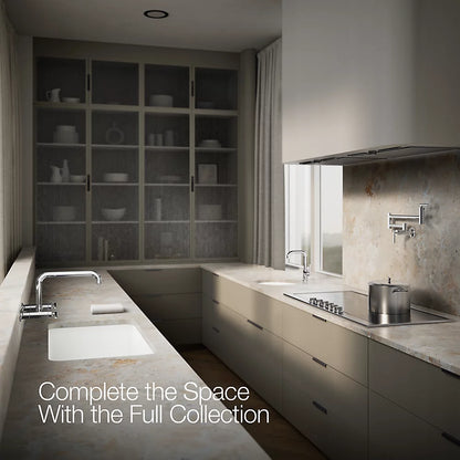 Kohler Two-hole wall-mount bridge kitchen sink faucet