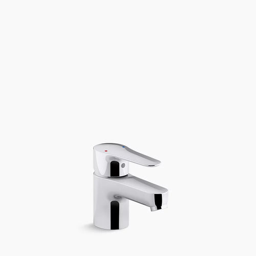 Kohler Centerset commercial lavatory faucet with ground joints, grid drain, 0.5 gpm spray and 3-1/4" lever handle