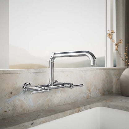 Kohler Two-hole wall-mount bridge kitchen sink faucet
