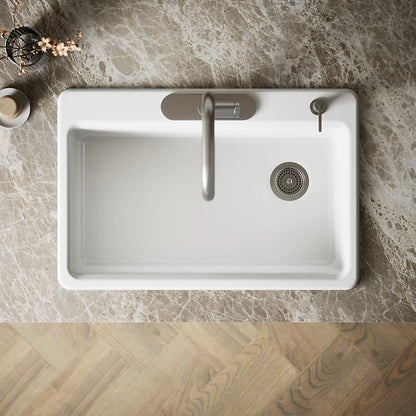 Kohler Riverby® 33" top-mount single-bowl workstation kitchen sink