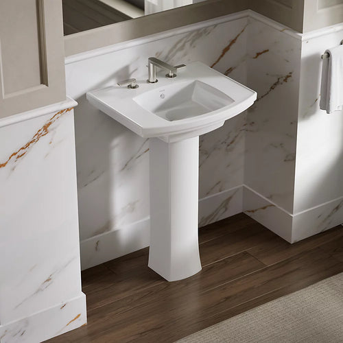 Kohler 23-3/4" rectangular pedestal bathroom sink