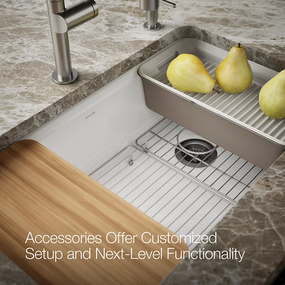 Kohler Riverby® 33" undermount single-bowl workstation kitchen sink