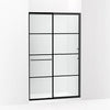 Kohler Sliding shower door, 75-1/2" H x 44-1/4 - 47-5/8" W, with heavy 5/16" thick Crystal Clear glass with rectangular grille pattern