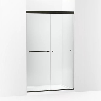 Kohler Sliding shower door, 76" H x 44-5/8 - 47-5/8" W, with 5/16" thick Crystal Clear glass