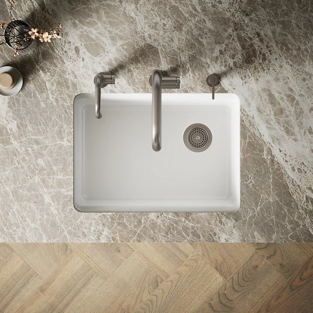 Kohler Riverby® 27" undermount single-bowl workstation kitchen sink