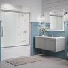 Kohler Frameless sliding bath door, 63-9/16" H x 54-5/8 - 59-5/8" W, with 5/16" thick Frosted glass