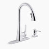 Kohler Touchless pull-down kitchen faucet with soap/lotion dispenser