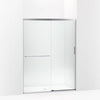 Kohler Sliding shower door, 70-1/2" H x 50-1/4 - 53-5/8" W, with 1/4" thick Crystal Clear glass