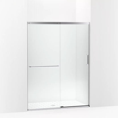 Kohler Sliding shower door, 70-1/2" H x 50-1/4 - 53-5/8" W, with 1/4" thick Crystal Clear glass