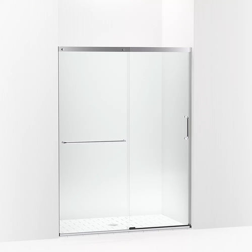 Kohler Sliding shower door, 70-1/2" H x 50-1/4 - 53-5/8" W, with 1/4" thick Crystal Clear glass