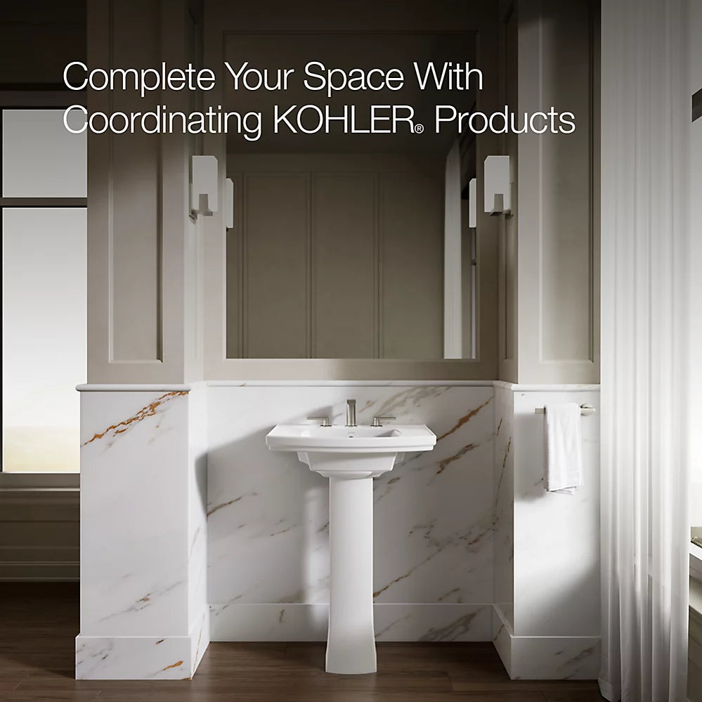 Kohler 23-3/4" rectangular pedestal bathroom sink