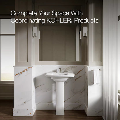 Kohler 23-3/4" rectangular pedestal bathroom sink