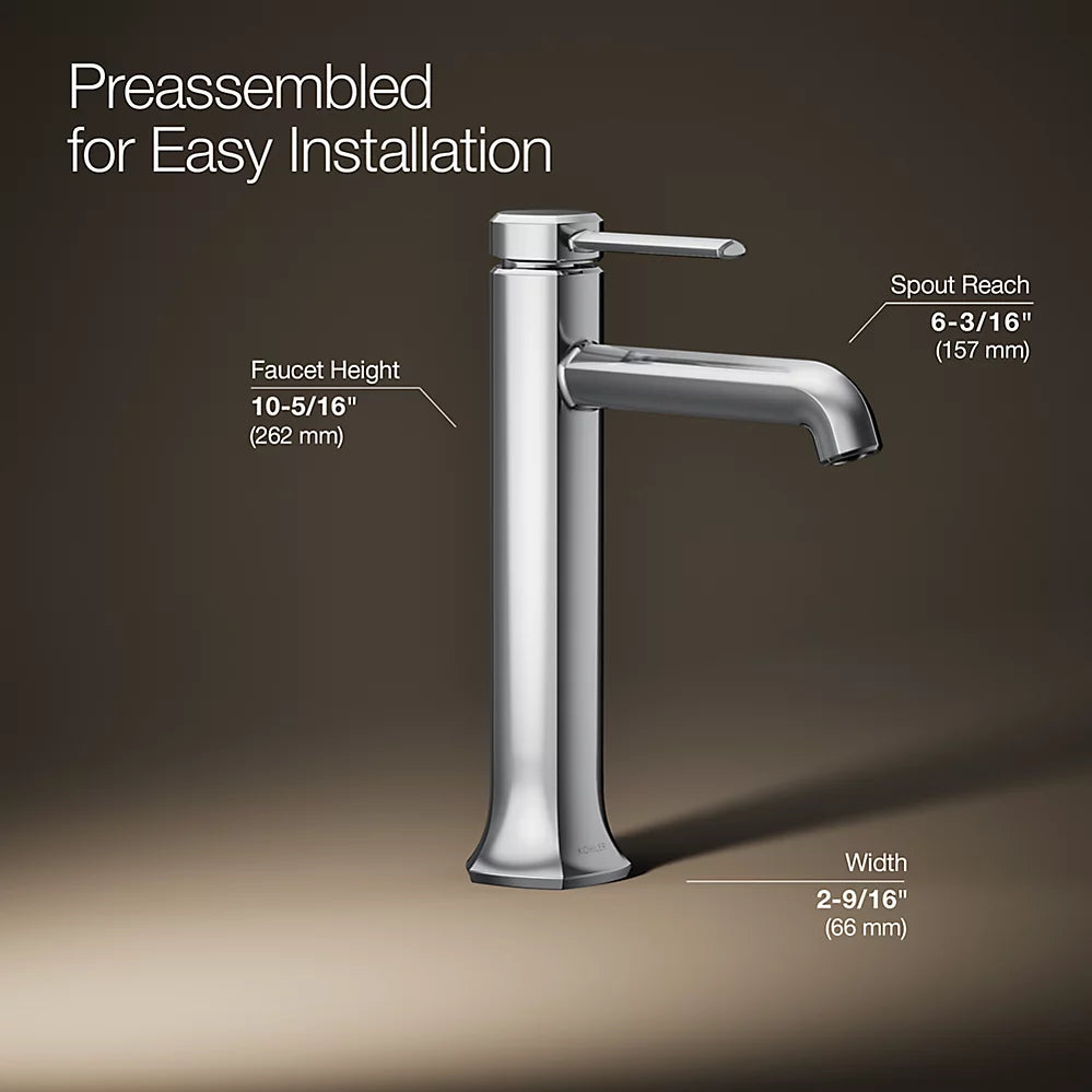 Kohler Tall single-handle bathroom sink faucet, 1.2 gpm