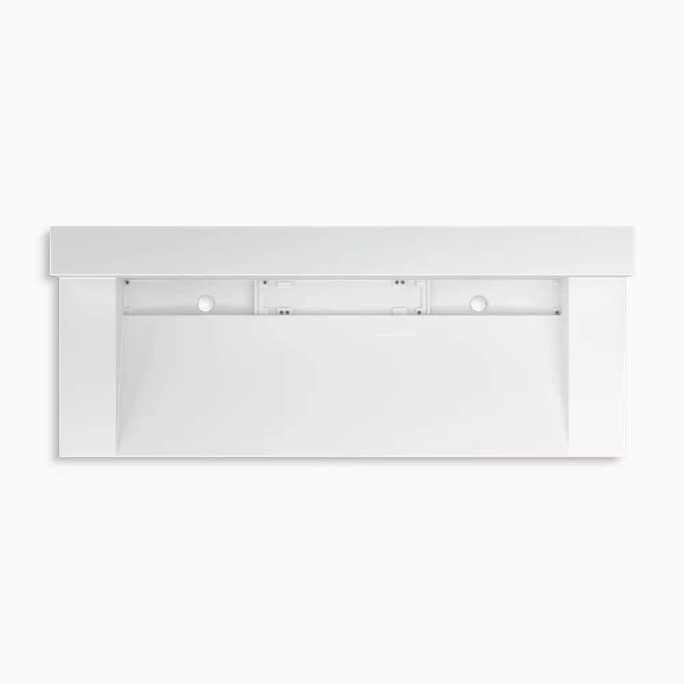 Kohler 60" wall-mount trough lavatory system with backsplash
