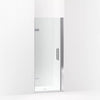 Kohler Frameless pivot shower door, 71-5/8" H x 27-5/8 - 28-3/8" W, with 3/8" thick Crystal Clear glass