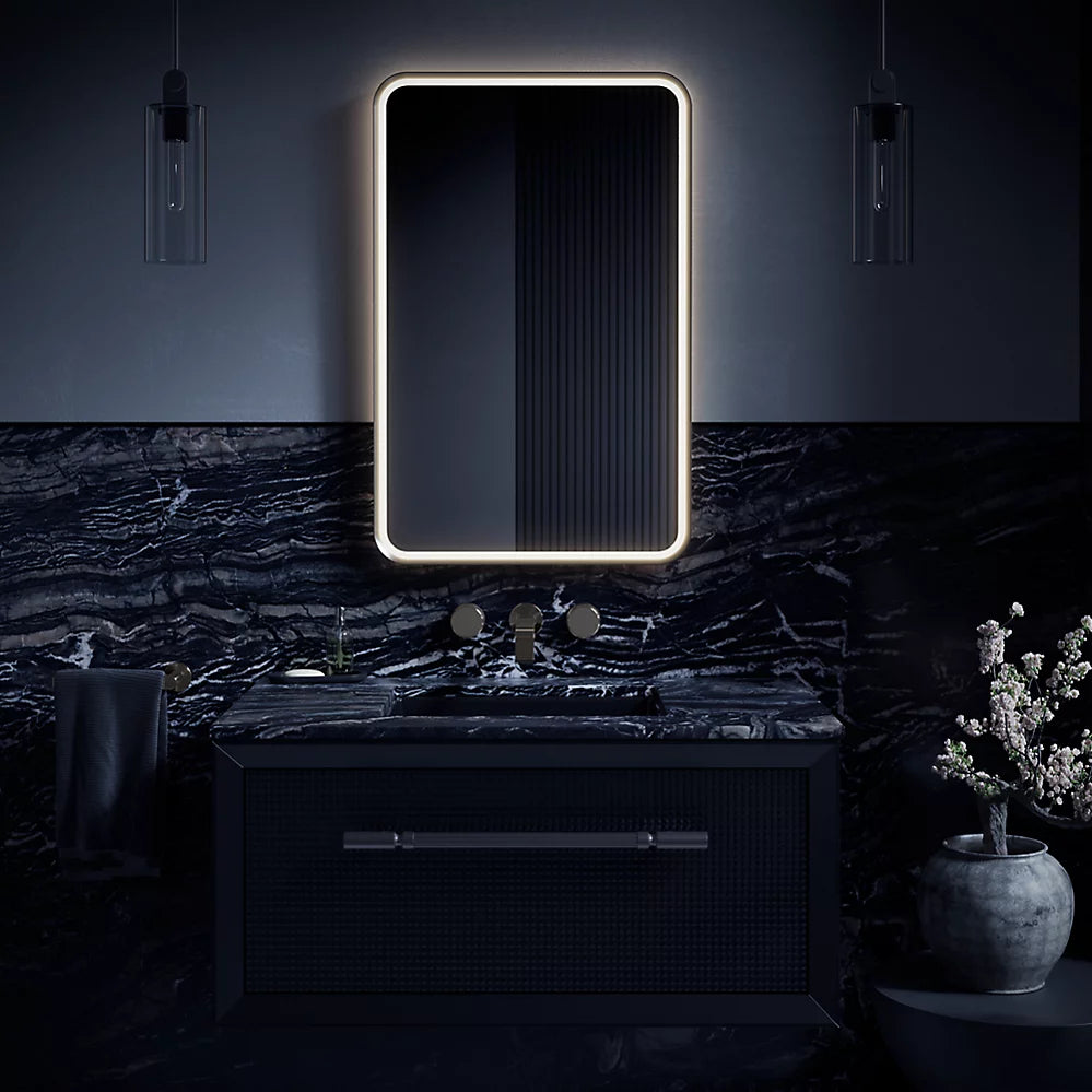 Kohler 22" x 34" rectangular lighted framed mirror