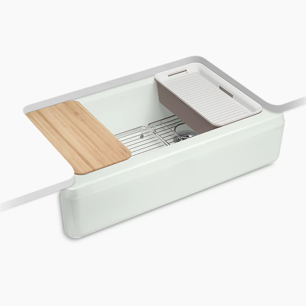 Kohler 35-3/4" undermount single-bowl farmhouse workstation kitchen sink
