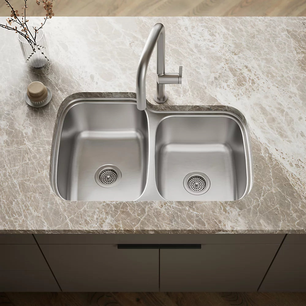 Kohler Verse™  33" top-/undermount double-bowl kitchen sink