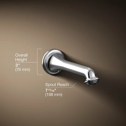 Kohler Wall-mount bath spout with turned design