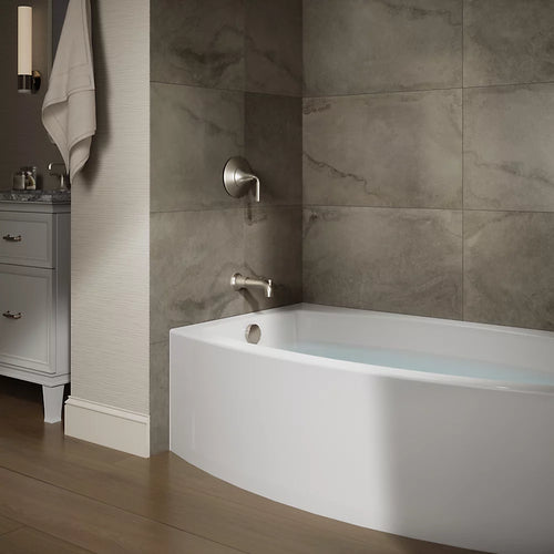 Kohler Expanse Alcove bath, left drain