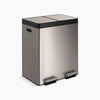 Kohler 82-liter stainless steel dual-bin step trash can