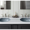 Whist® 19" oval wall-mount/undermount bathroom sink, no overflow