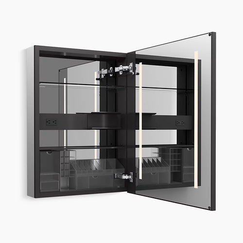 Kohler 24" x 32" lighted framed medicine cabinet, right-hinged