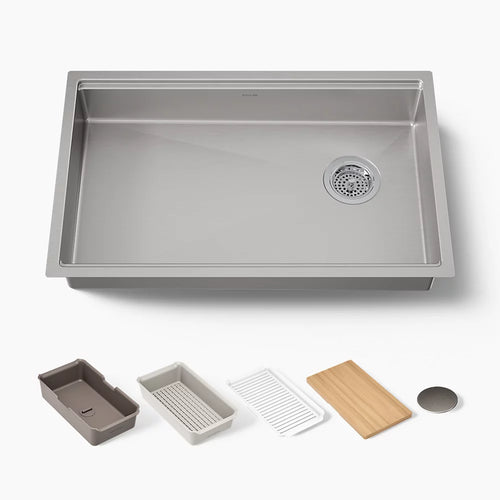 Kohler Strive® 29" undermount single-bowl workstation kitchen sink