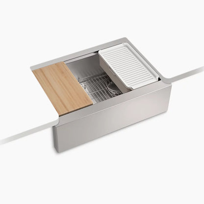 Kohler 29-1/2" undermount single-bowl farmhouse workstation kitchen sink