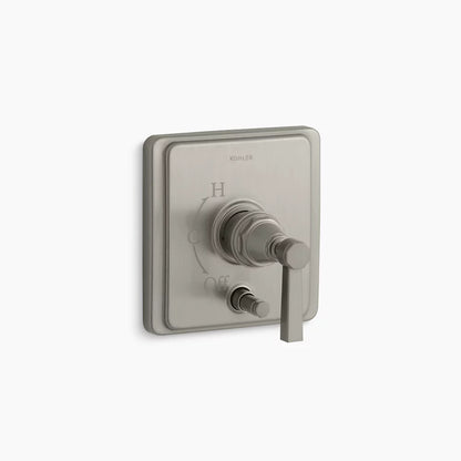Kohler Rite-Temp® valve trim with push-button diverter and lever handle