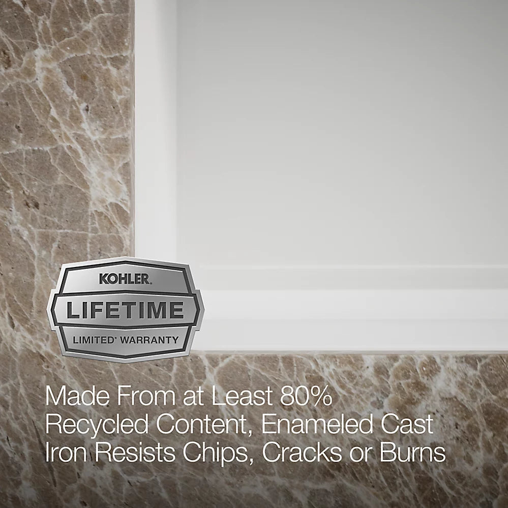 Kohler Riverby® 33" undermount single-bowl workstation kitchen sink