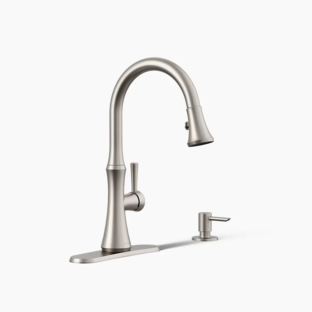 Kohler Pull-down kitchen sink faucet with soap/lotion dispenser