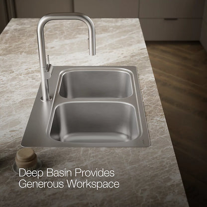 Kohler Verse Top-Mount Double-bowl 33-Inch Drop-In Kitchen Sink