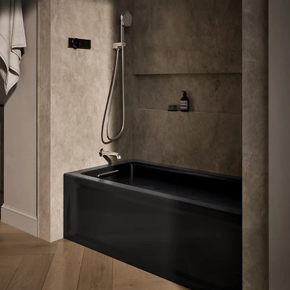 Kohler Archer 60" x 32" alcove bath with Bask heated surface, left drain
