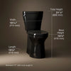 Betello® Two-piece elongated toilet with skirted trapway, 1.28 gpf