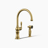 Kohler Artifacts® Single-handle kitchen sink faucet with two-function sprayhead