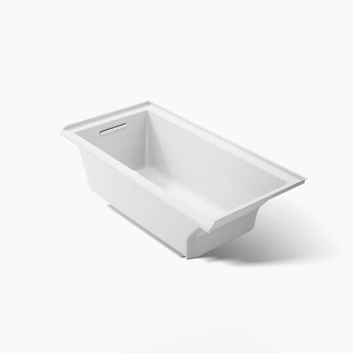 Kohler Underscore 60" x 30" Alcove Heated BubbleMassage air bath with Bask, left drain