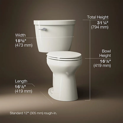 Cimarron® ContinuousClean ST two-piece elongated toilet, 1.28 gpf