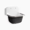 Kohler 24" x 20-1/4" wall-mount or P-trap mount service sink with rim guard and back drilled on 8" centers