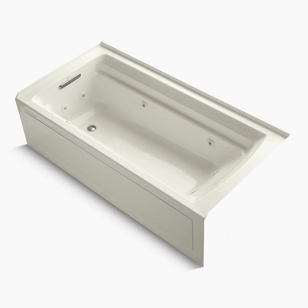 Kohler 72" x 36" alcove whirlpool bath with alcove, left drain