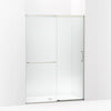 Kohler Sliding shower door, 75-1/2" H x 50-1/4 - 53-5/8" W, with heavy 5/16" thick Crystal Clear glass