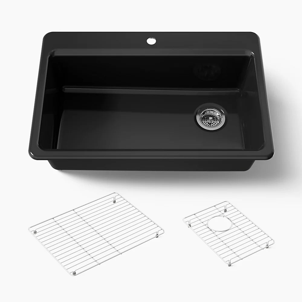 Kohler Riverby® 33" top-mount single-bowl kitchen sink