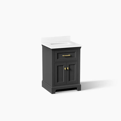 Kohler Charlemont Cabinet and Quartz Top 24-Inch Single-Sink Bathroom Vanity