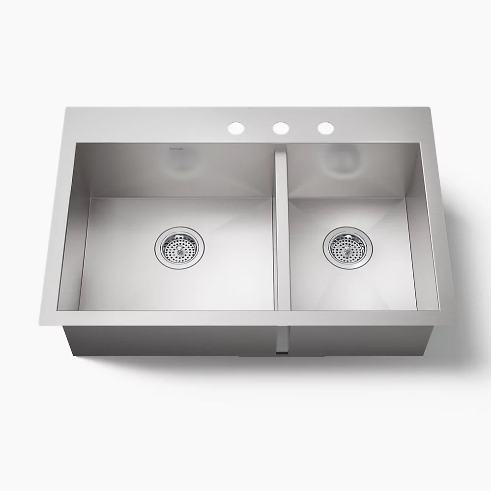 Kohler Vault Top- Double-bowl 33-Inch Undermount Kitchen Sink